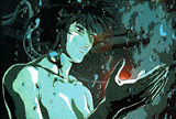 motoko in the water